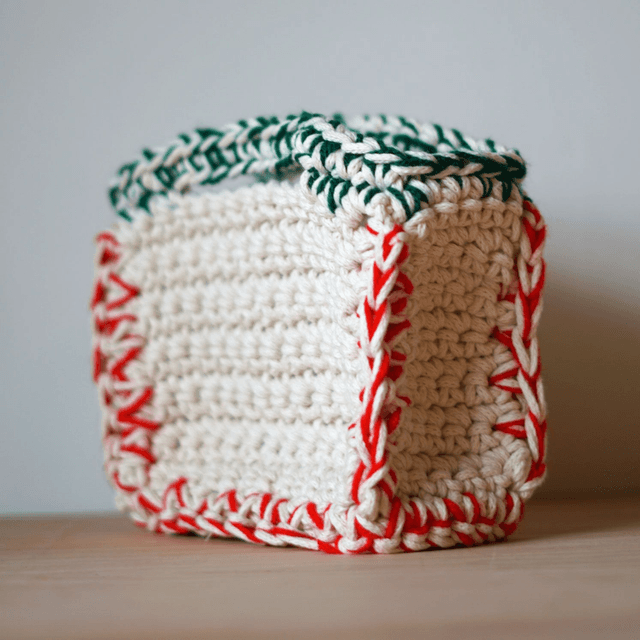 Crochet Bag - Green/Red