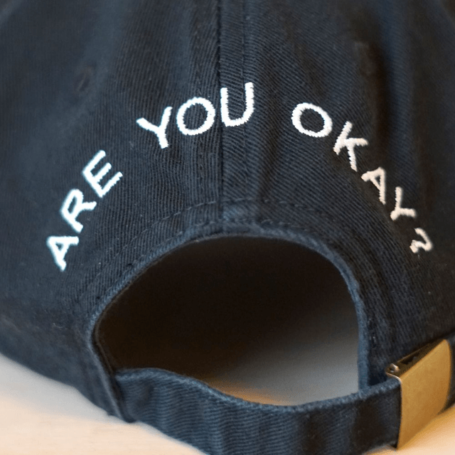 Are You Okay? Cap - Washed Cotton Black