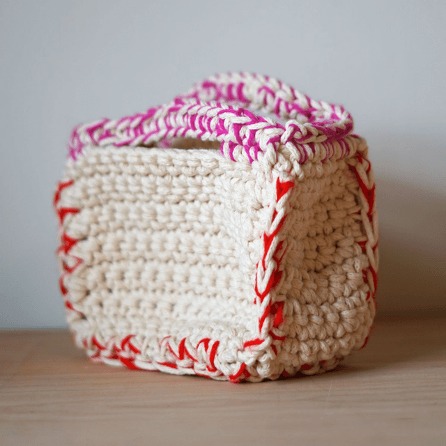 Crochet Bag - Pink/Red